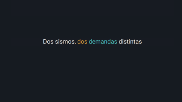 Dos sismos, dos demandas distintas.
